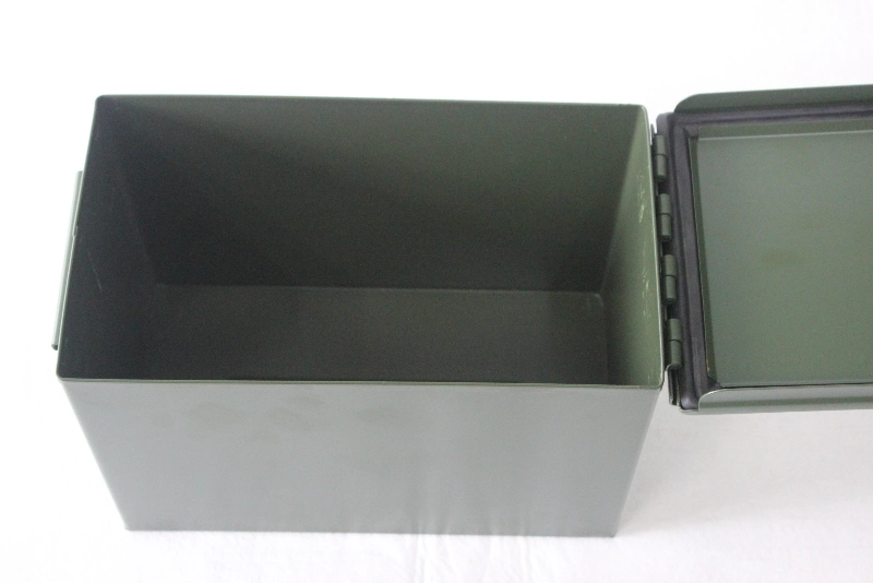 Army Green Metal Durable Ammo Boxes Bullet Can for Military