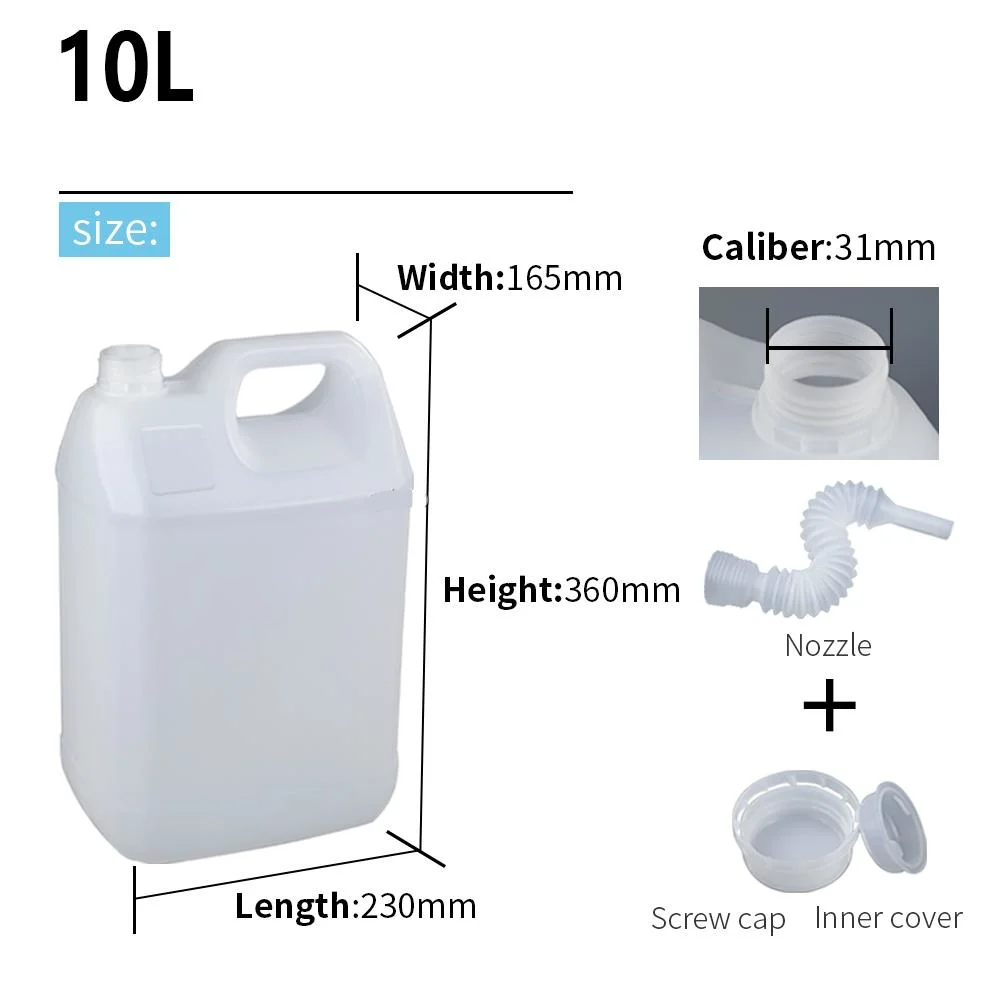 Customized 10L HDPE Plastic Jerry Can with Nozzle for Urea Solution