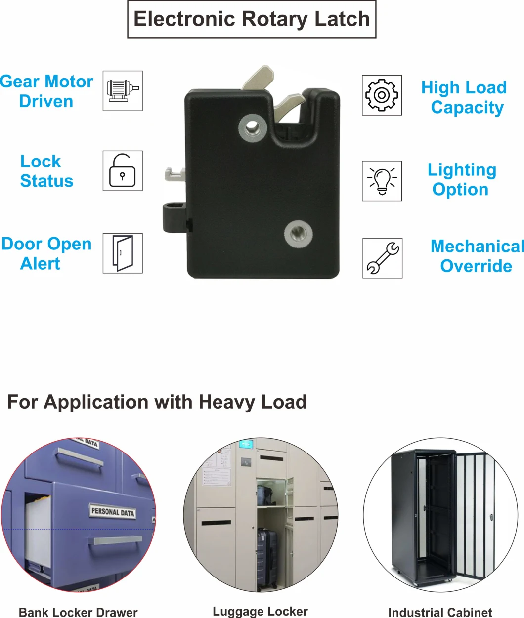 12VDC Electronic Rotary Locks with Dual Reporting for Ammo Cabinet Safe