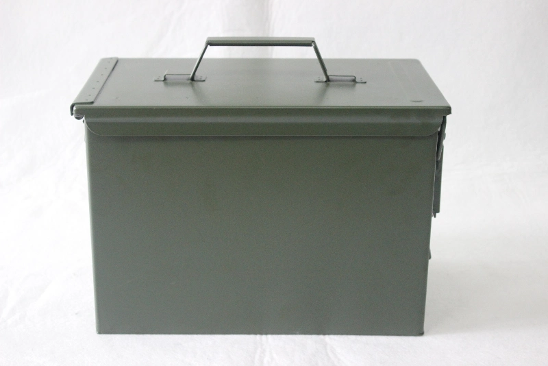 Military Army Ammo Box, Ammunition Can, Steel Construction Small Arms Box, Lockable Steel