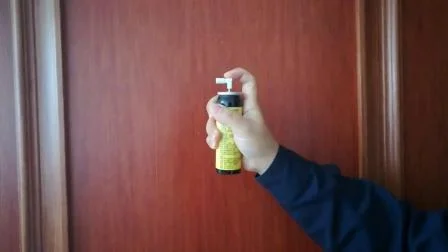 Lata de aluminio en aerosol negro para botella de spray de pimienta con válvula de 1 pulgada