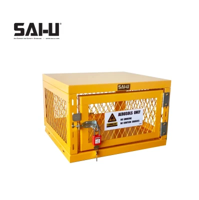 Cilindro de gas de almacenamiento de productos químicos Sai-U Almacén de jaulas de almacenamiento 42 latas de aerosol Gc1042