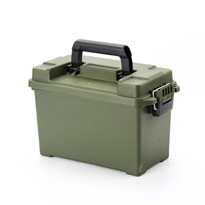 Caja de herramientas de lata de munición de plástico para caja de munición de plástico de almacenamiento en seco de balas de pistola