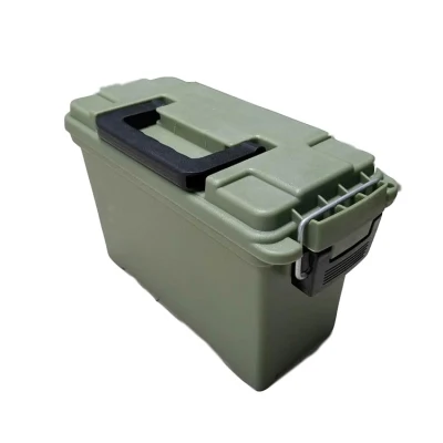 Caja de munición de plástico del ejército militar Caja de balas de caza verde
